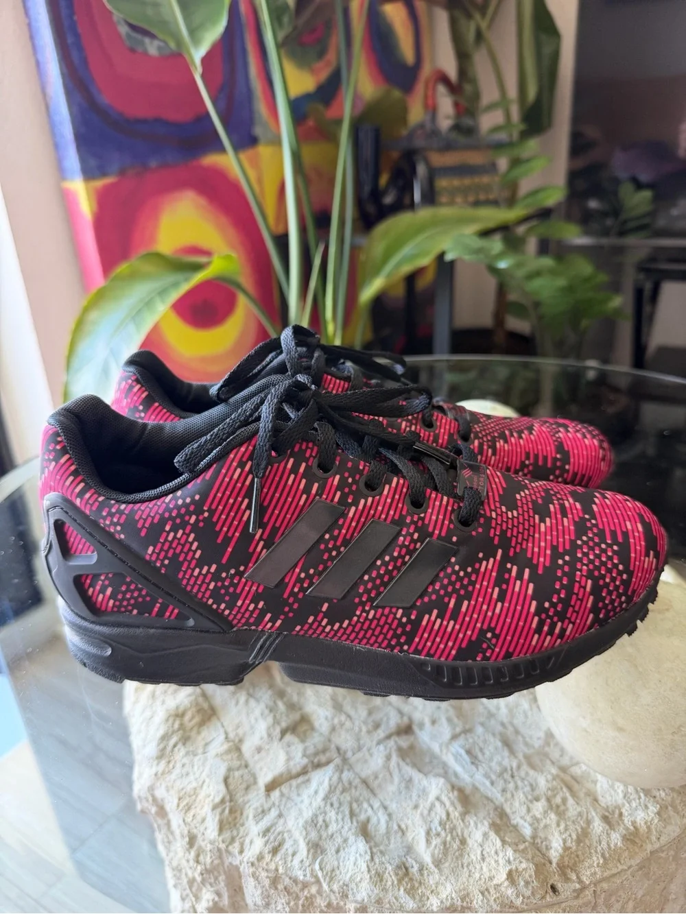adidas Originals ZX Flux Torsion Women’s Size 6 Black Pink Graphic Sneakers